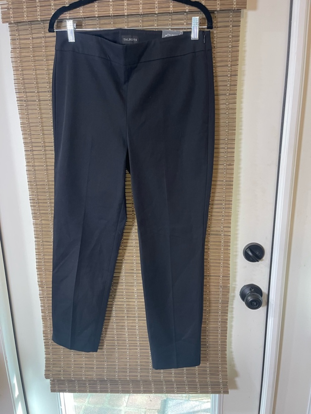 NWT!!  Talbots Chatham Black Stretch Ankle Pants